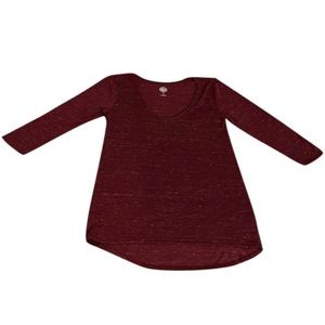 Red SO 3/4 Sleeve Top